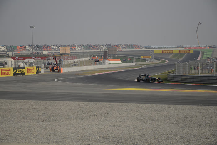 The Buddh International Circuit sports a lot of gradient changes, as visible through turns 4 and 5.