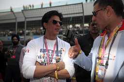 Bollywood actor Shahrukh Khan on the grid. 