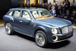 Bentley EXP 9 F SUV previews a potential production model. The most controversial car of the show.