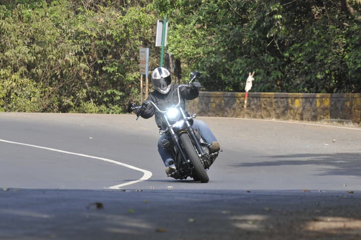 Lean angles are restricted by low silencers