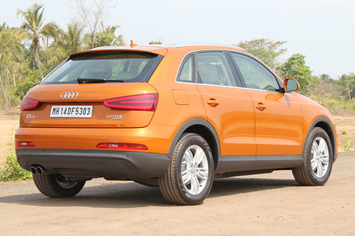 Rear styling mimics larger siblings like the Q5 and Q7.