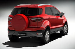 Rear three-quarter view has the typical SUV look. 