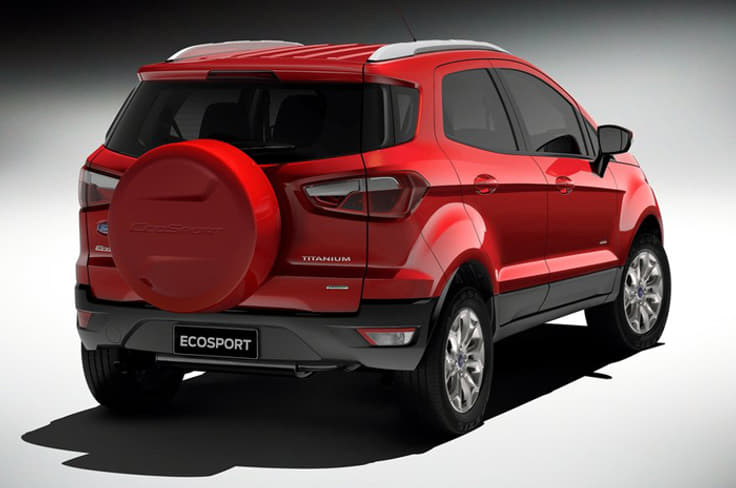 Rear three-quarter view has the typical SUV look. Rear three-quarter view has the typical SUV look.