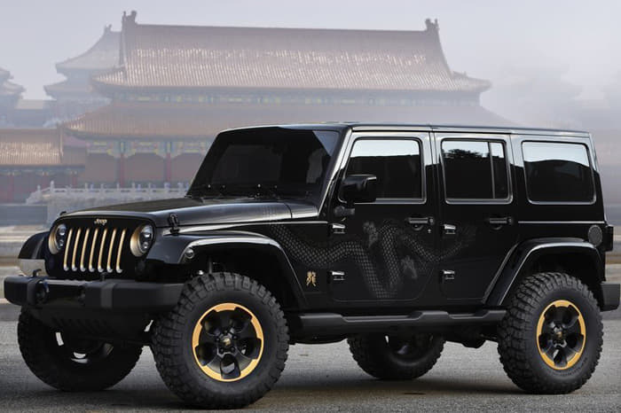 Also to be displayed at the event will be the special-edition Jeep Wrangler that features dragon decals on its sheetmetal.