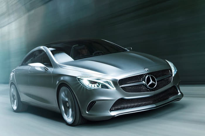 This is the Mercedes CSC concept. It previews Mercedes' upcoming CLA saloon, which is tipped to go into production in 2013.