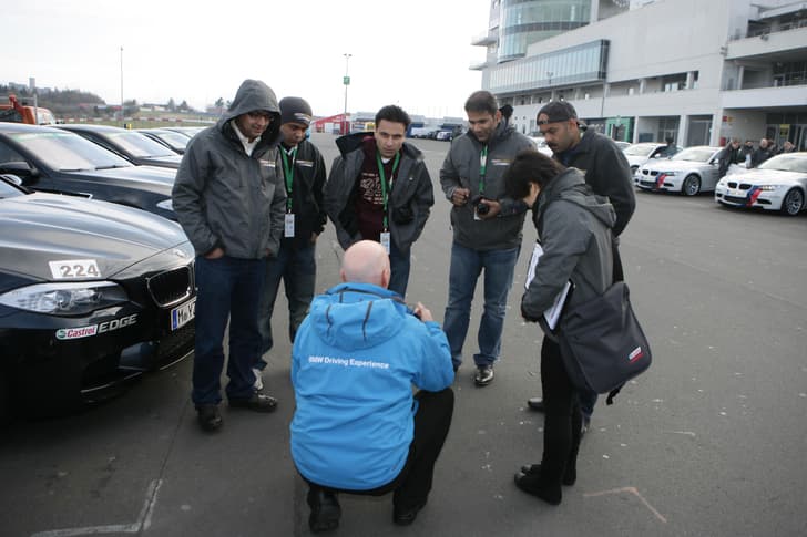 BMW instructors give you instructions before each exercise