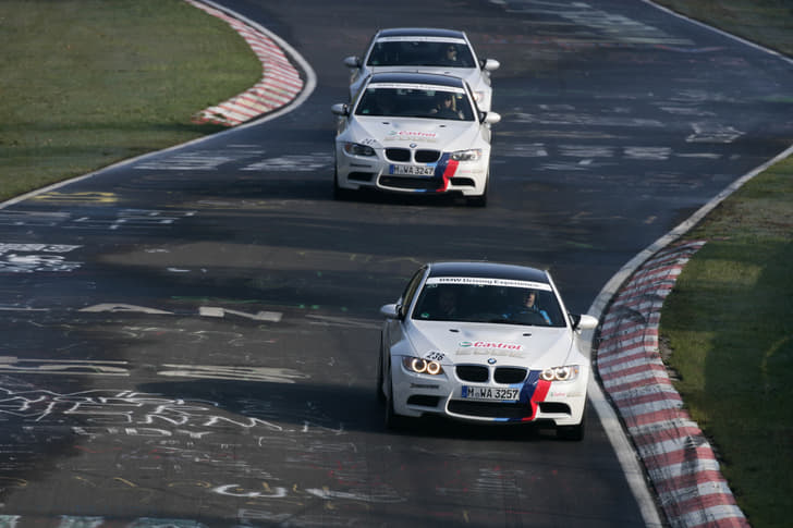 When it's wet, the paint on the track gets slippery and can catch you out.