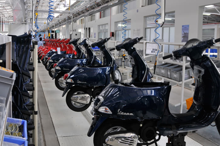 Making of the Vespa scooter