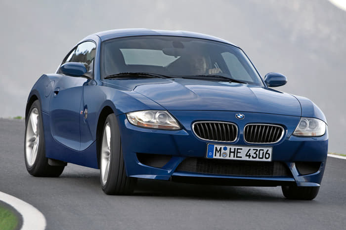 The BMW Z4 M Coupe (2006) encloses its two seats and a larger cargo area in a graceful fastback body that retains the unique BMW Z4 aesthetic character and the special BMW M details.