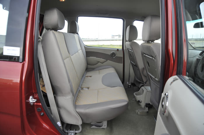 There is lots of space in the middle row but backrest is a tad too upright.