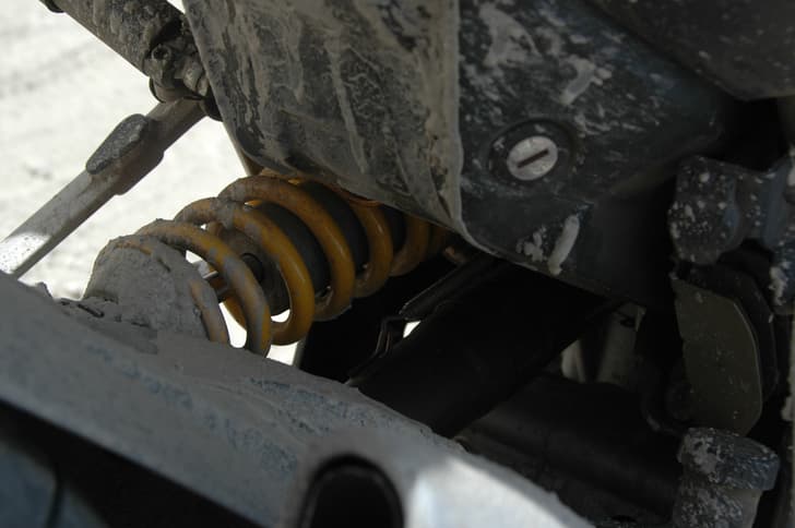 The Multistrada's suspension is unbelievably comfortable over these broken mountain roads 