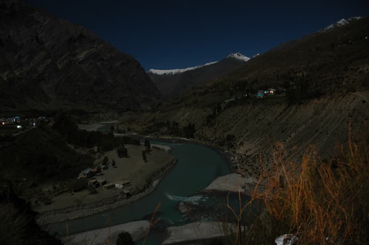 The moon was so bright, we didn't need torches...