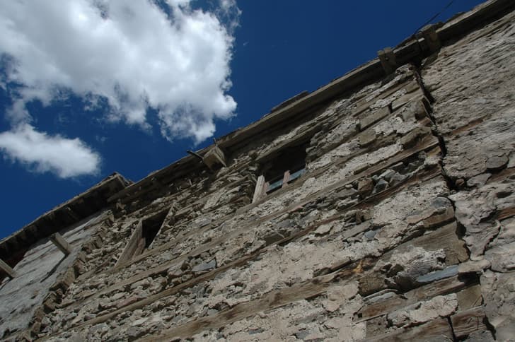 The sky in stark contrast to the rest of the land.