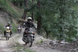 The Multistrada's power was simply too much for some of these roads. I stuck to first and second gear mostly with rare visits into third. Photo courtesy: Harsh Man Rai