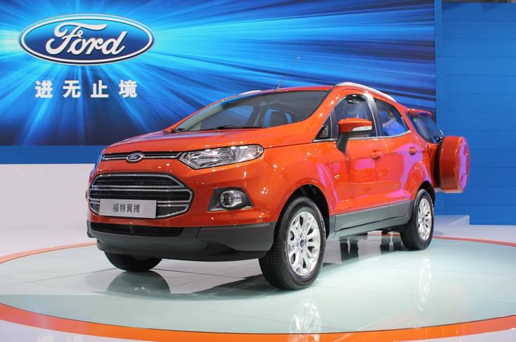 The Ford EcoSport for China is built in Brazil. It will be launched in India in 2013. The Ford EcoSport for China is built in Brazil. It will be launched in India in 2013.
