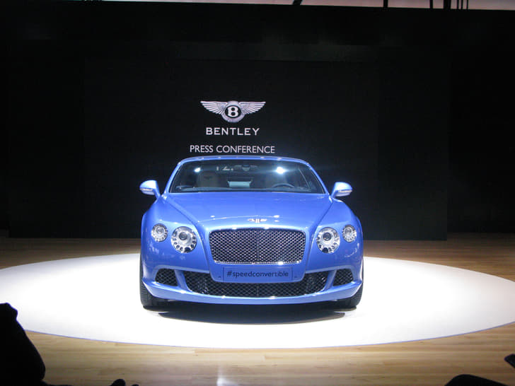 Bentley's drop-top Continental GTC Speed made its debut.