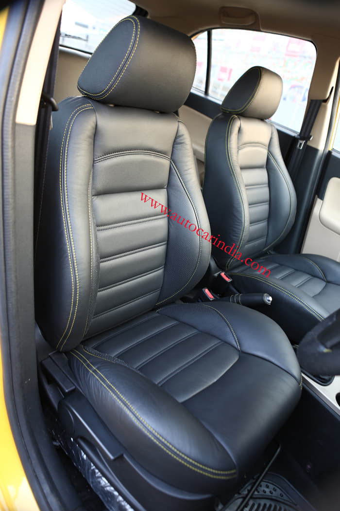 The Xtreme concept features black leather seats with yellow stitching.