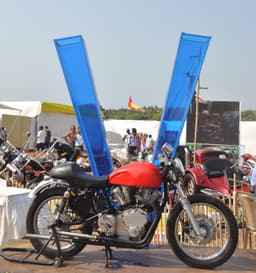 The Royal Enfield V-twin built by Anand Bhalerao and Dean Fernandes.