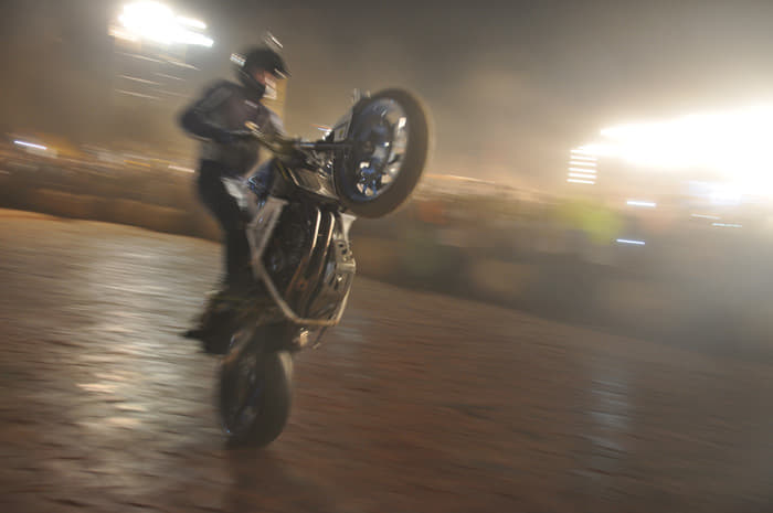 Mattie Griffin needs just one wheel most of the time. 