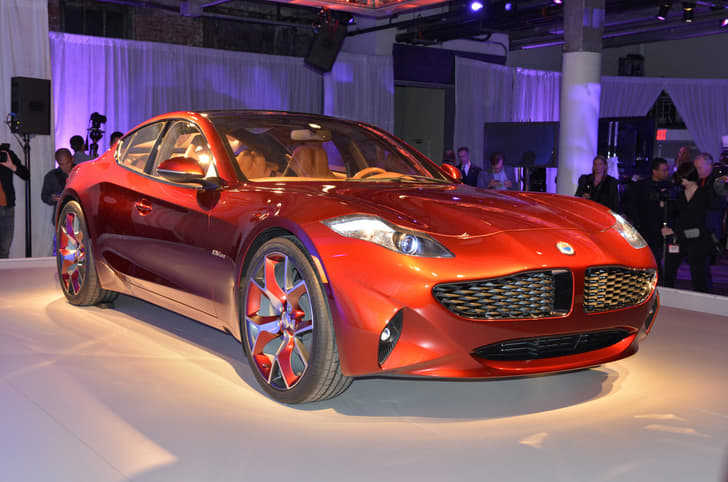 The Fisker Karma is on show at New York despite the company's recent woes