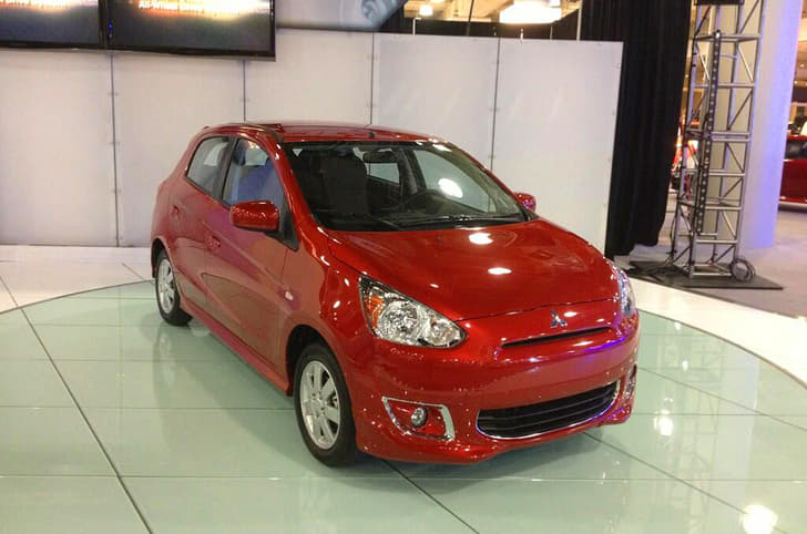 Mitsubishi showcased its new small car, the Mirage at the show. 