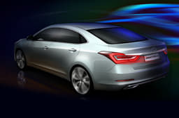 The Hyundai Mistra concept previews a production car of the same name.