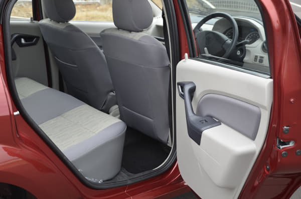 Doors open quite wide, making ingress and egress easy. 