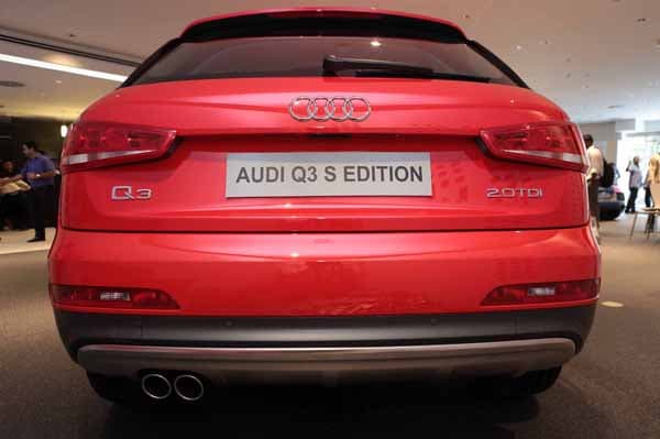 Rear styling remains similar to the regular Audi Q3.