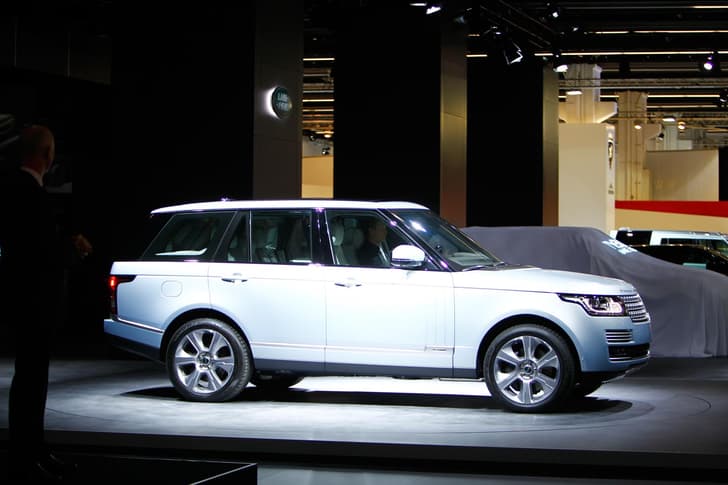Hybrid versions of the Range Rover and Range Rover Sport were displayed.