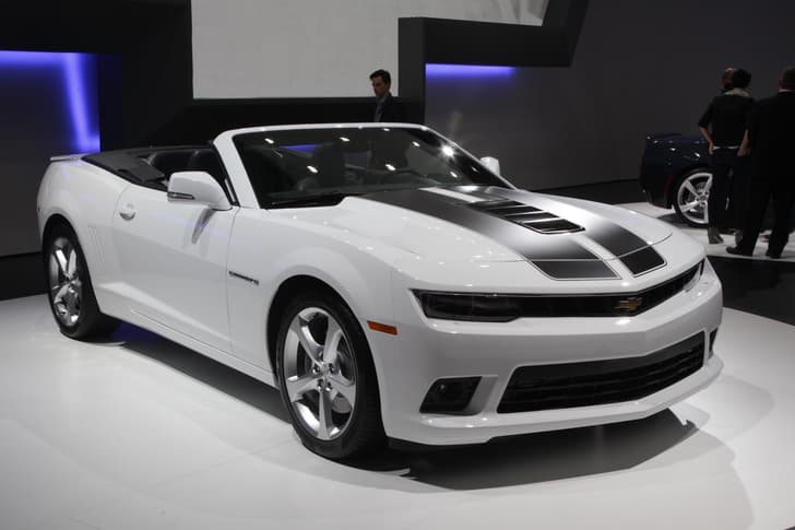 Chevrolet debuted revised Camaro coupes and covertibles.