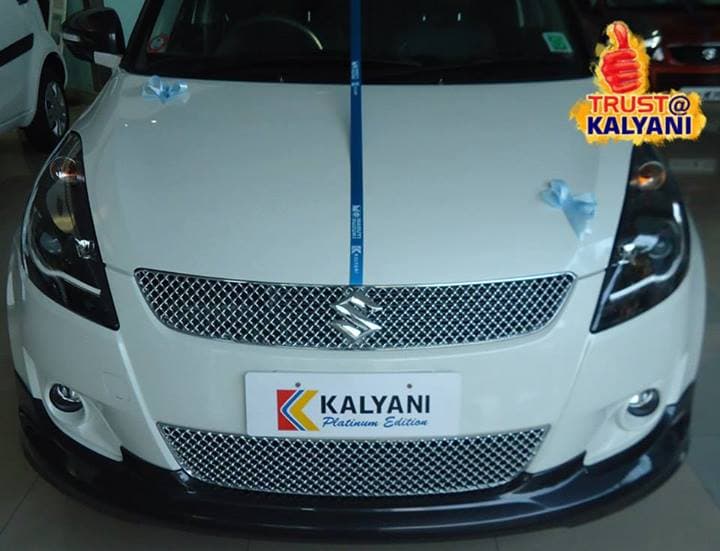 Front view of the new Maruti Swift Platinum Edition 