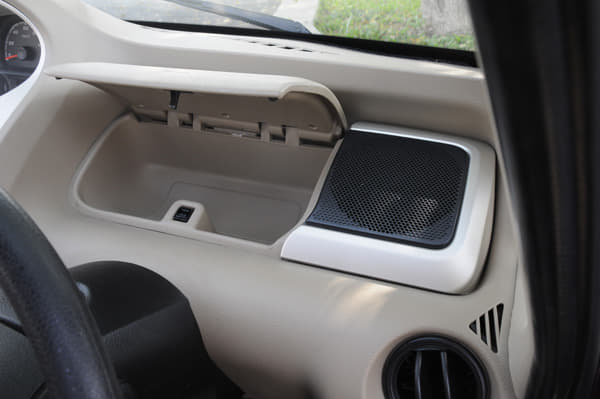 The Tata Nano Twist gets two glove boxes in the front.