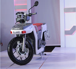 Hero also took the wraps off a unique motorcycle concept at the event. Called the RNT, the bike is designed for use on farms as a load-lugger, which helps explain its curious design - the extended front serves as a luggage bay.