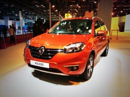 The updated Koleos is showcased at Auto Expo