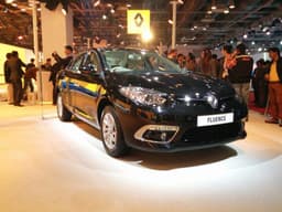The Fluence facelift is on display at Auto Expo
