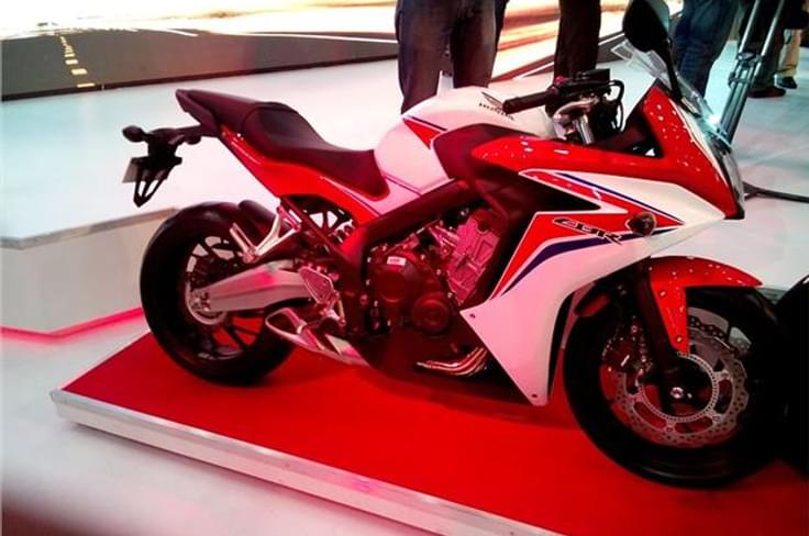 The CBR650F is powered by an all-new, four-cylinder 87bhp motor The CBR650F is powered by an all-new, four-cylinder 87bhp motor