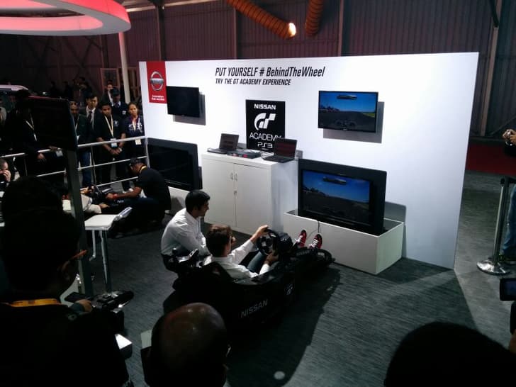 Nissan's GT Academy is being showcased at the Auto Expo