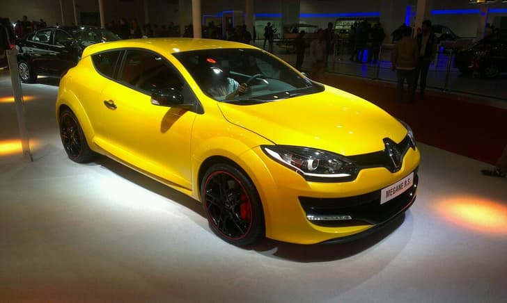 Renault has displayed the Megane RS at the Auto Expo