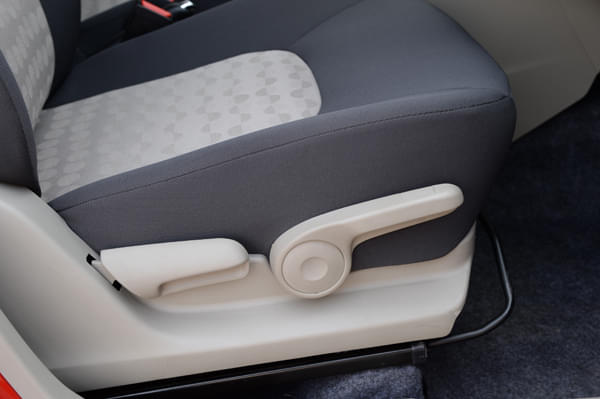 Driver gets a seat-height adjust as well. 