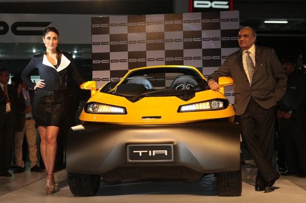 DC also showcased the Tia two-seat sportscar. The car features a space-frame chassis and carbon composite bodywork.
