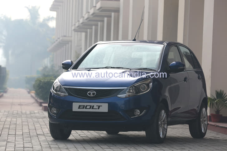 The nose of the Bolt gets aggressive styling with a heavily sculpted front bumper.