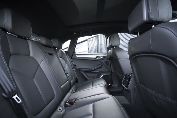 There's decent space at the back; it's smaller than the Cayenne, remember.