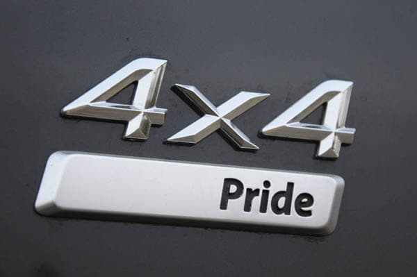 The top-of-the-line Pride variant is the only one that comes with all-wheel drive.