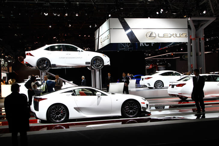 Lexus has kept a huge stall at the show and is showcasing the LF-A supercar as well.