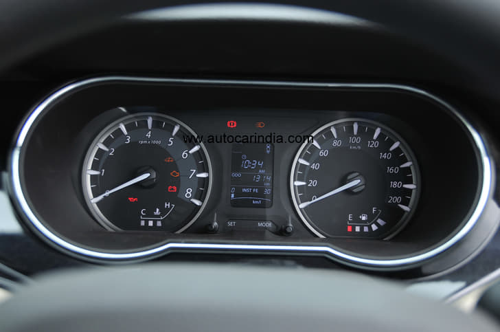 The dials are attractive and centre digital display houses a comprehensive trip computer.