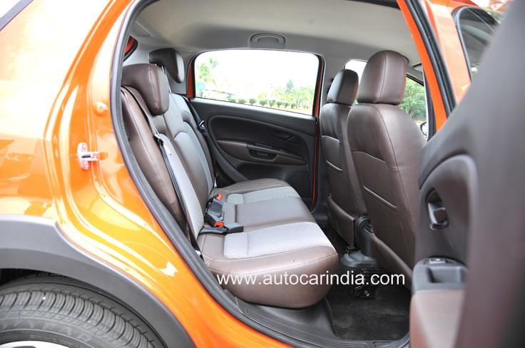 Avventura remains the same size as the Punto Evo, and hence rear space remains unchanged. Avventura remains the same size as the Punto Evo, and hence rear space remains unchanged.