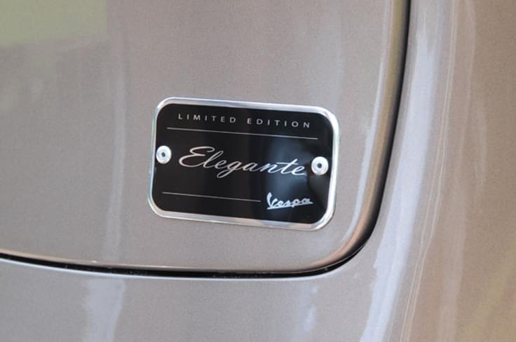 Limited edition Elegante badge on all scooters. Limited edition Elegante badge on all scooters.