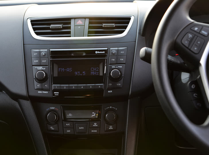 The updated Maruti Swift gets new stereo with Bluetooth connectivity.