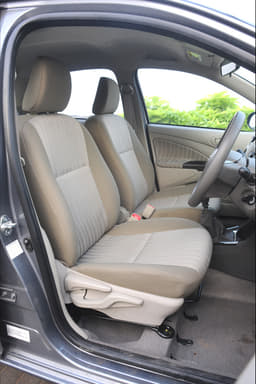 The seat fabric on the Etios facelift is new as well. 