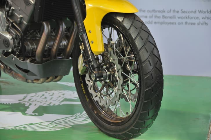 The TreK 1130 uses spoked wheels by Excel Takasago and has dual Brembo disc brakes upfront. 
